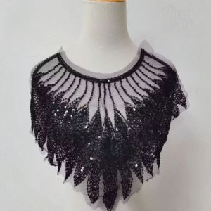 Sequin Applique Cape Lace
