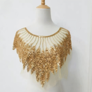 Sequin Applique Cape Lace